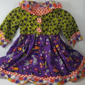 Jelly the Pug Dress attached hood Little girl 3T